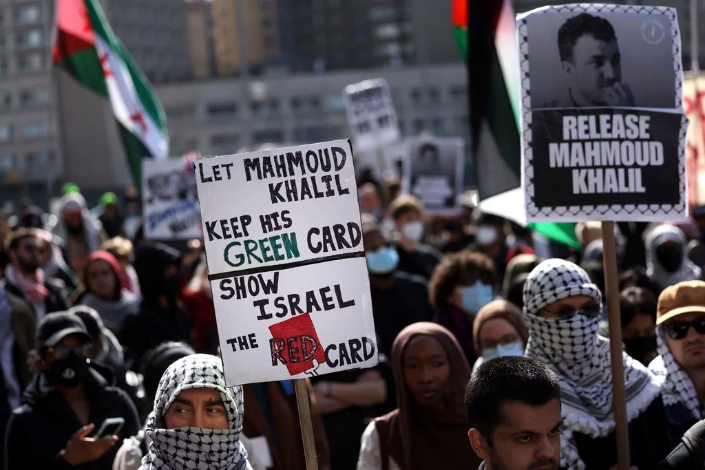 Terrorist-tied anti-Israel protest group floods Trump Tower to demand Mahmoud Khalil’s release