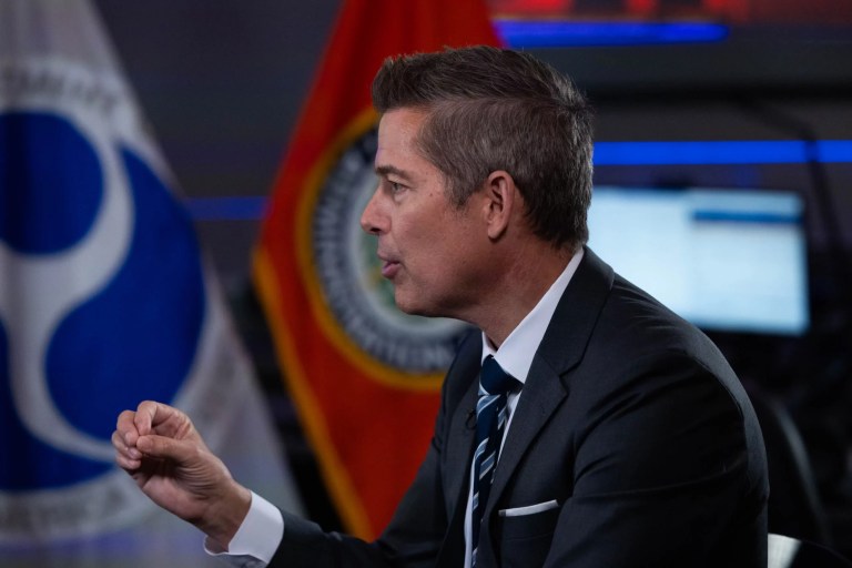 EXCLUSIVE — Transportation Secretary Sean Duffy is a believer in bringing high speed rail to the United States but suggested that California's long-delayed project linking San Francisco to Los Angeles will discourage states from taking on similar projects. (Graeme Jennings/Washington Examiner)