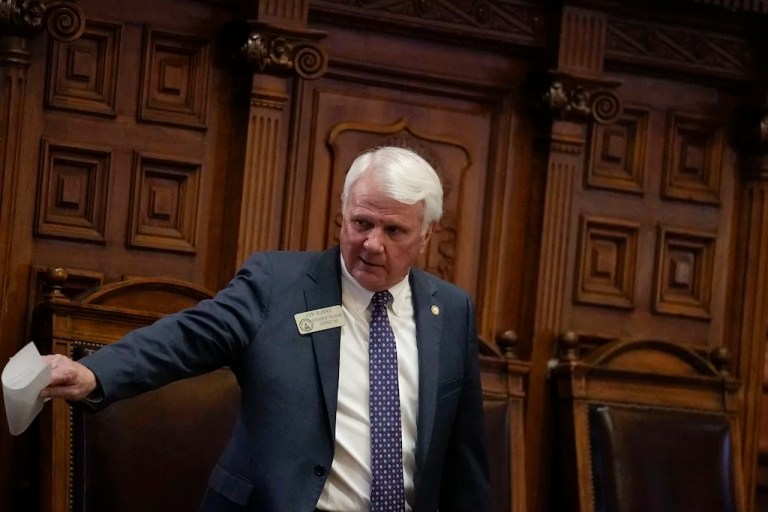 Republican Georgia House Speaker Jon Burns speaks during the opening day of the Georgia General Assembly.