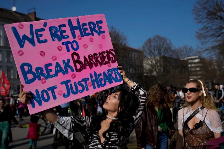 Protesters on International Women’s Day demand equal rights, end to discrimination, sexual violence