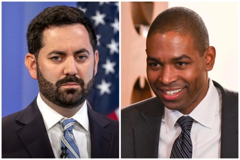 Rep. Mike Lawler (R-NY) and Lt. Gov. Antonio Delgado (D-NY).