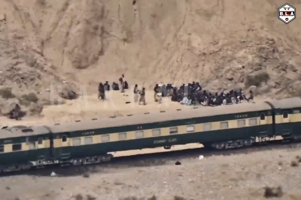 Pakistani officials say the insurgent attack on a train has ended but some hostages are dead