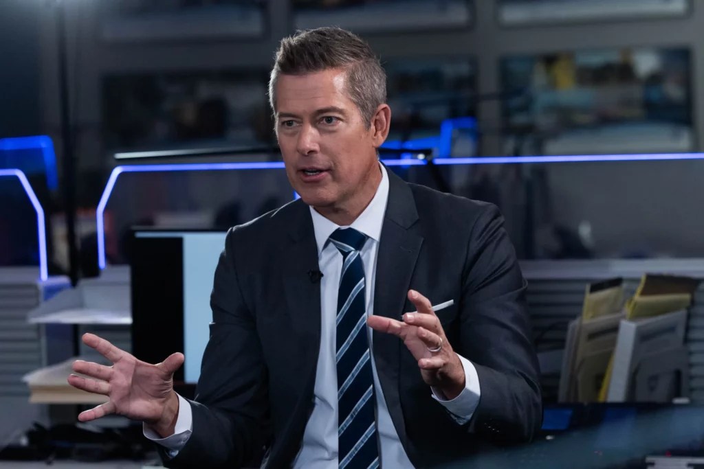 Duffy says Elon Musk and DOGE are specifically helping FAA design a new air traffic control system. (Graeme Jennings/Washington Examiner)