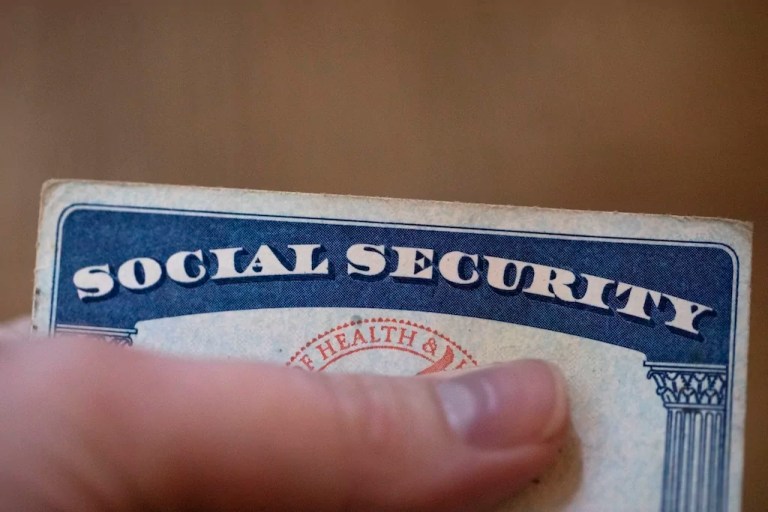 A Social Security card is displayed Oct. 12, 2021, in Tigard, Oregon.