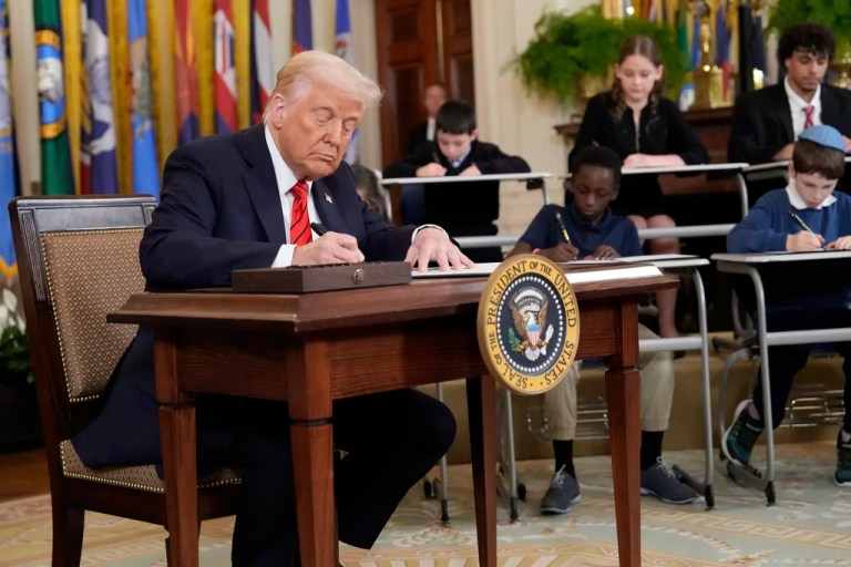 President Donald Trump plans to host another convening of his Cabinet Monday, as the administration continues to barrel toward significant cuts to the federal workforce.