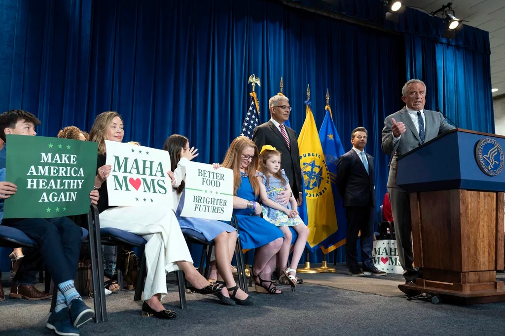 Health and Human Services Secretary Robert F. Kennedy Jr. speaks during a news conference in Washington, Tuesday, April 22, 2025.