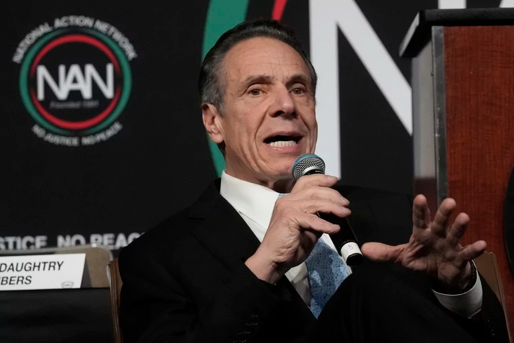 New York Mayor candidate Andrew Cuomo speaks during the New York City Mayoral Candidates Forum at the National Action Network National Convention, Thursday, April 3, 2025, in New York.