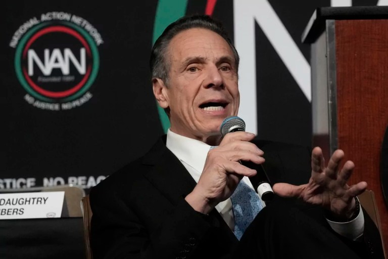 New York Mayor candidate Andrew Cuomo speaks during the New York City Mayoral Candidates Forum at the National Action Network National Convention, Thursday, April 3, 2025, in New York.