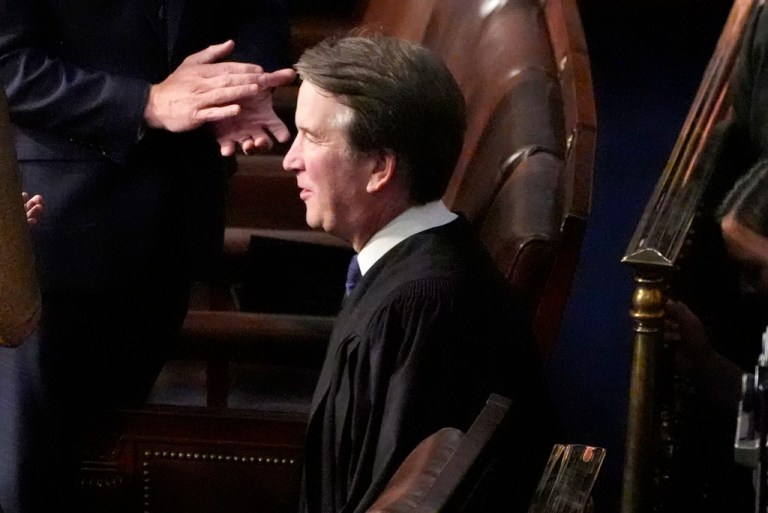 Supreme Court Justice Brett Kavanaugh arrives before President Donald Trump addresses a joint session of Congress at the Capitol in Washington, March 4, 2025.