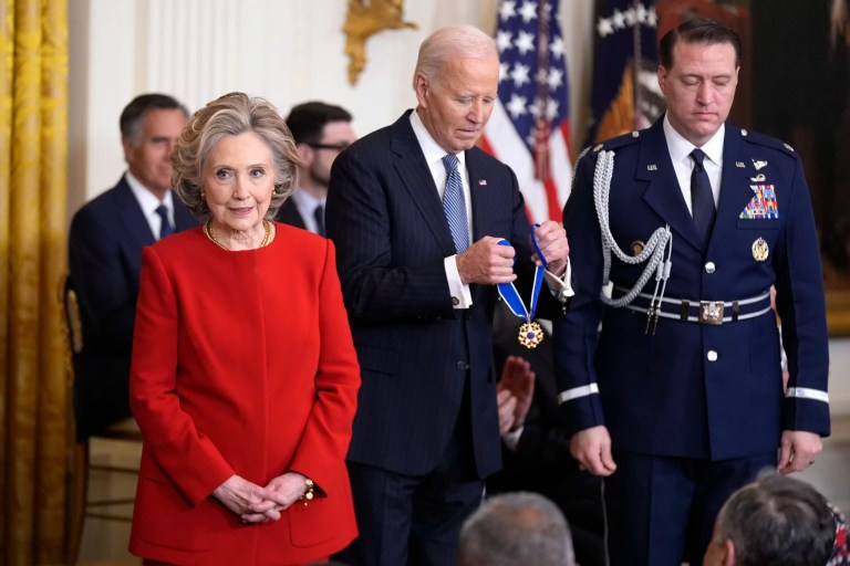 Hillary Clinton and celebrities bemoan Trump’s leadership during first 100 days