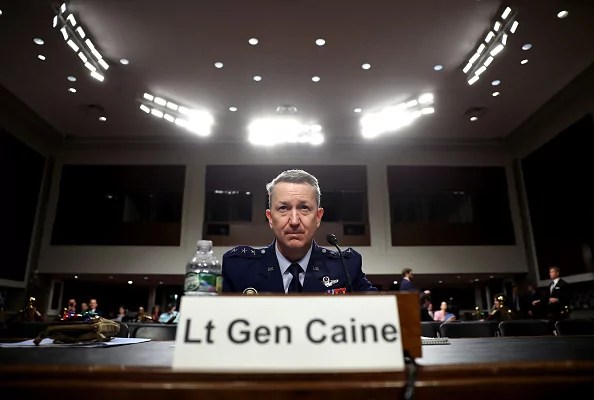 Retired Lt. Gen. Dan Caine, President Trump’s nominee to be Chairman of the Joint Chiefs of Staff, arrives for his Senate Armed Services Committee confirmation hearing on April 01, 2025 in Washington, DC. Caine, a retired Air Force General, was nominated by President Trump in February after Trump fired former Chairman Gen. Charles Q. Brown. 