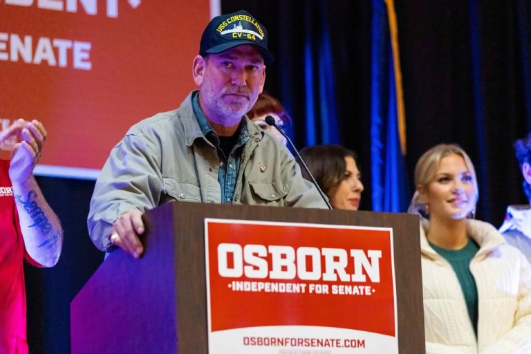 Osborn invokes fear of billionaire takeover in bid for support for second Senate run