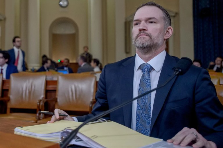 U.S. Trade Representative Jamieson Greer arrives to testify during a House Committee on Ways and Means hearing on Capitol Hill, Wednesday, April 9, 2025, in Washington.