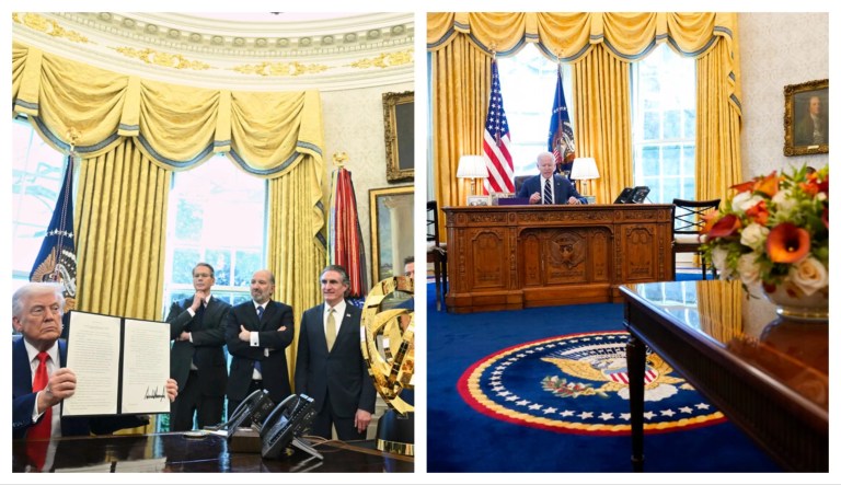 How the Oval Office’s look changed from Biden to Trump