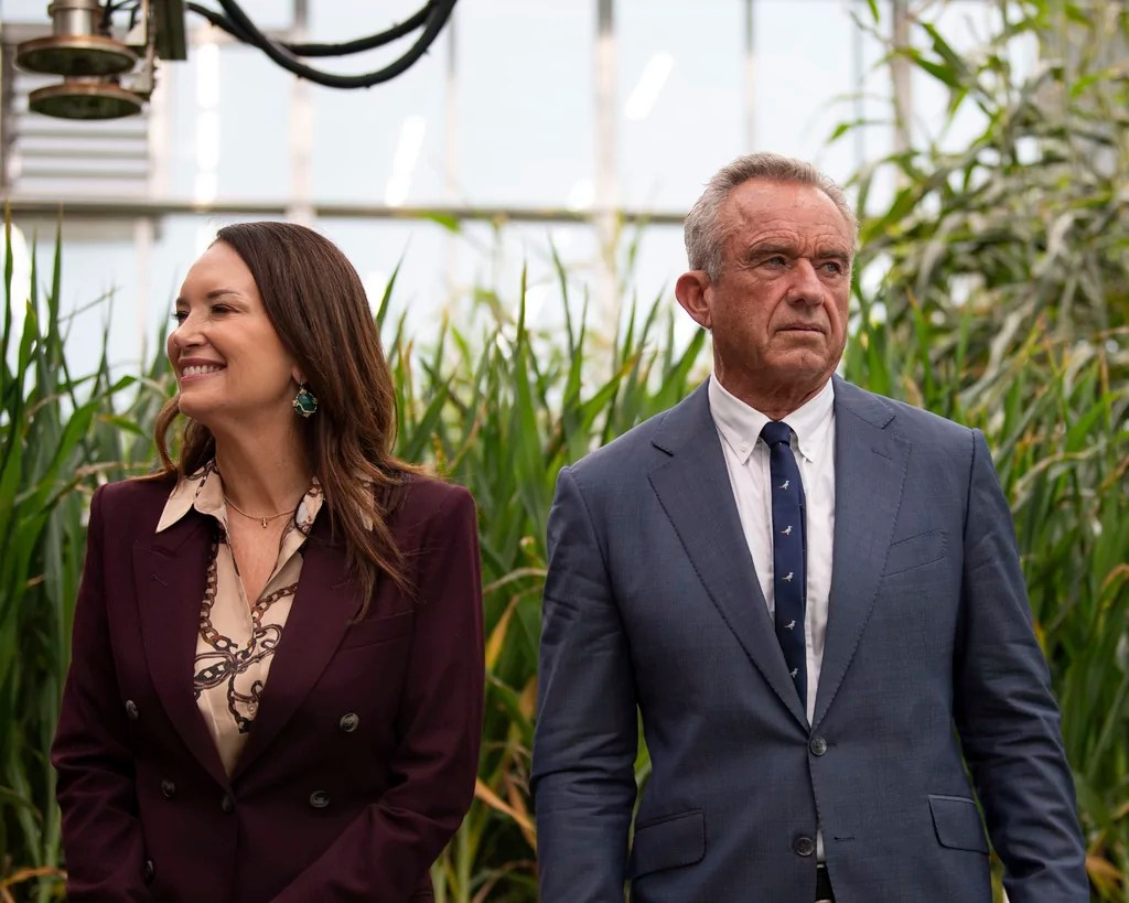 Agriculture Secretary Brooke Rollins and Health and Human Services Secretary Robert F. Kennedy Jr. are seen on a tour of the Texas A&M AgriLife Phenotyping Greenhouse in College Station, Texas on Tuesday, April 29, 2025. 
