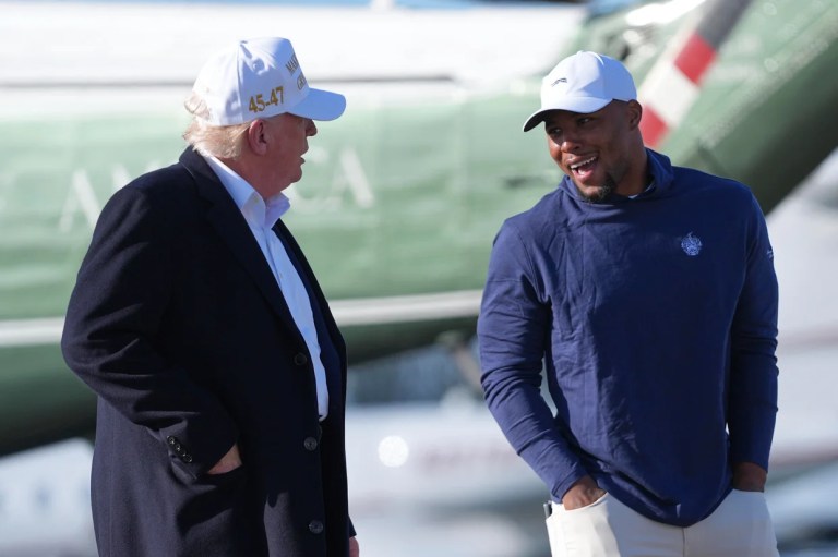 Philadelphia Eagles star Saquon Barkley spent Sunday with Trump