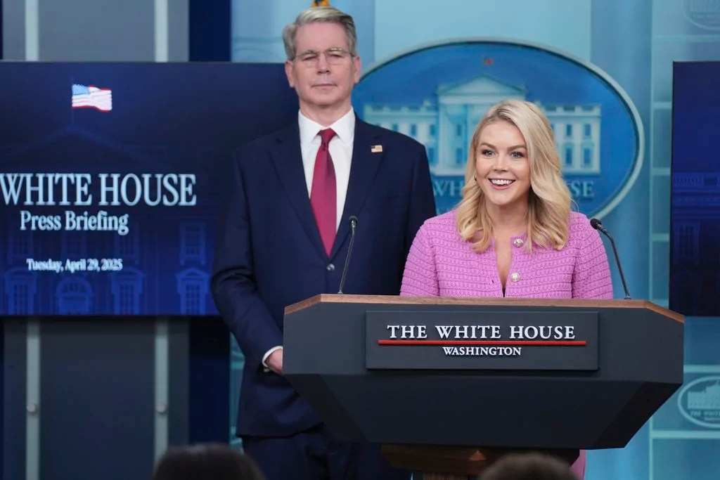 WATCH LIVE: Leavitt and Scott Bessent hold a White House press briefing on Tax Day