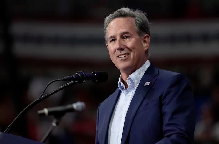 Former Sen. Rick Santorum speaks at a campaign rally for Republican presidential nominee former President Donald Trump -- CHILD TAX CREDIT