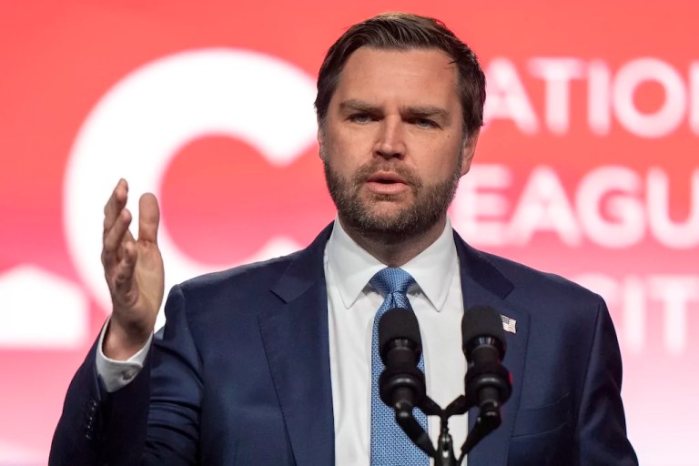 Vice President JD Vance speaks at the Congressional Cities Conference of the National League of Cities, Monday, March 10, 2025, in Washington, D.C.