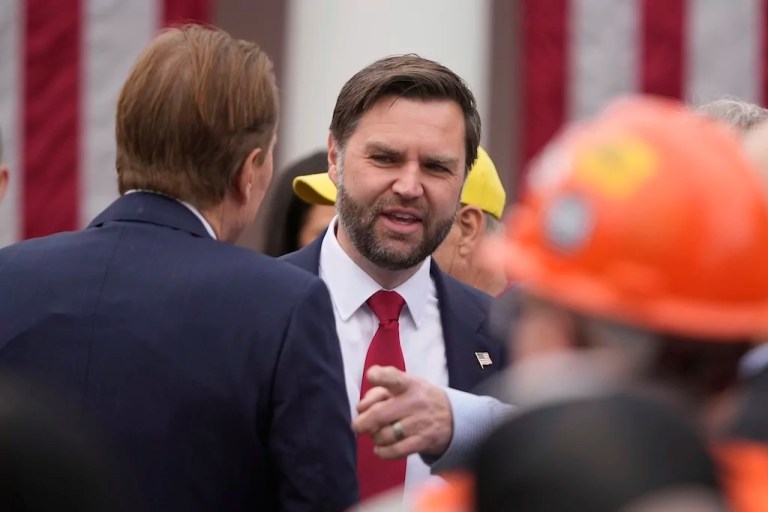 Vice President JD Vance n the Rose Garden at the White House.