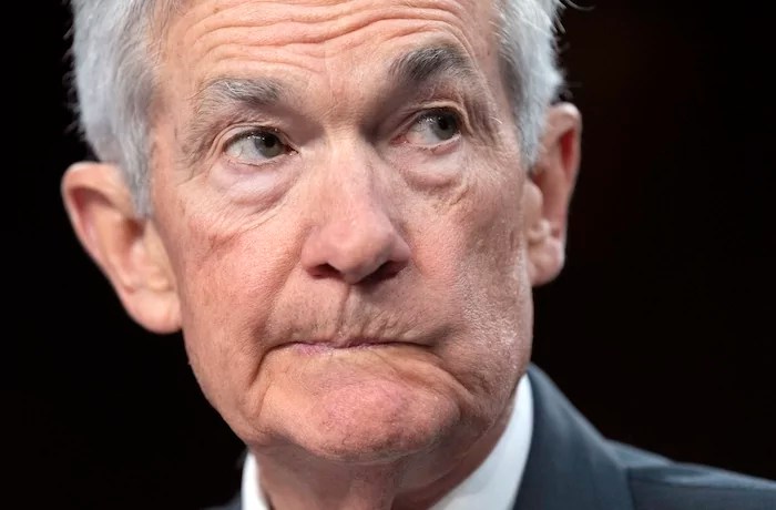 Federal Reserve Chair Jerome Powell arrives to speak to the Senate Banking Committee,