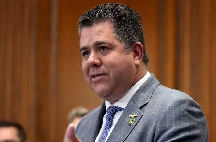 FILE - Rep. Nick LaLota, R-N.Y., speaks during a news conference, July 14, 2023, on Capitol Hill in Washington.