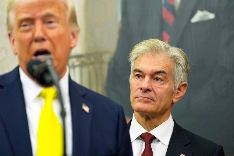 A young girl related to Dr. Mehmet Oz briefly fainted during his Oval Office swearing in ceremony with President Donald Trump Friday afternoon.