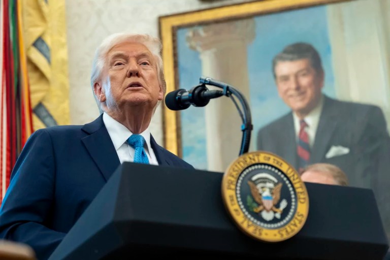 President Donald Trump sought to clean up his recent comments Tuesday regarding Federal Reserve chairman Jerome Powell, telling reporters at the White House that he has no 