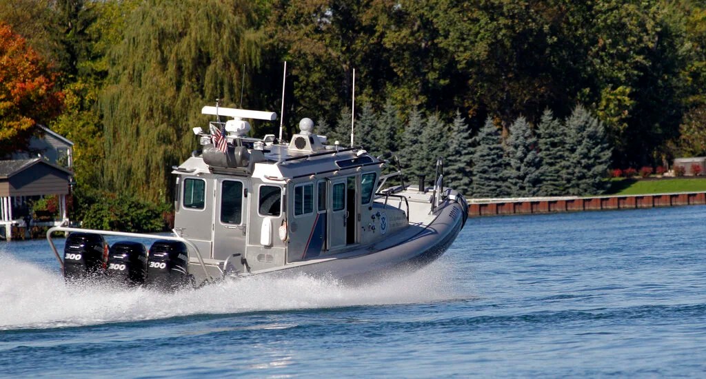 Border Patrol Agents patrol the border with Canada on the Niagara River in Buffalo, N.Y., Thursday, Oct. 6, 2011. (AP Photo/David Duprey)