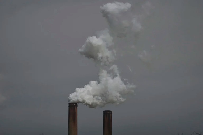 The Gen. James Gavin Power Plant, a coal-fired power plant, operates Monday, April 14, 2025, in Cheshire, Ohio.