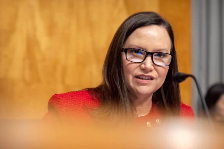 Sen. Ashley Moody, R-Fla., speaks during a hearing of the Senate Committee on Homeland Security and Governmental Affairs on Capitol Hill, Thursday, April 3, 2025,