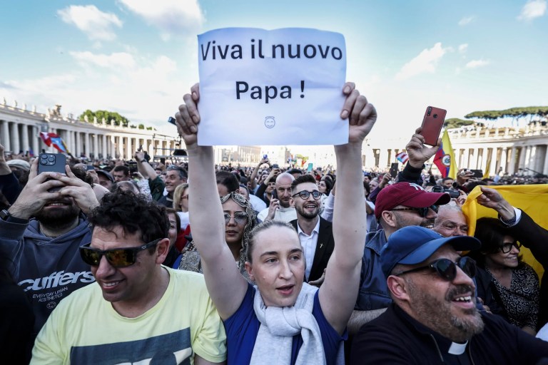 ‘Viva il papa!’ Catholics celebrate new pope