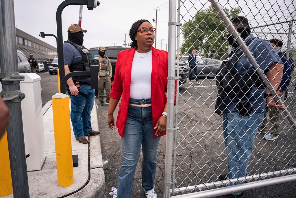 Democrats rally behind LaMonica McIver, congresswoman charged with felony assault of ICE agents