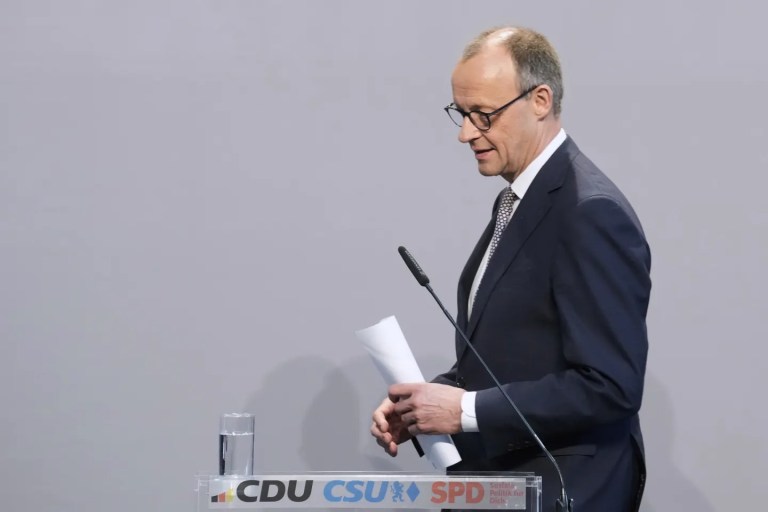 Conservative leader fails to become German chancellor by six votes in parliament election