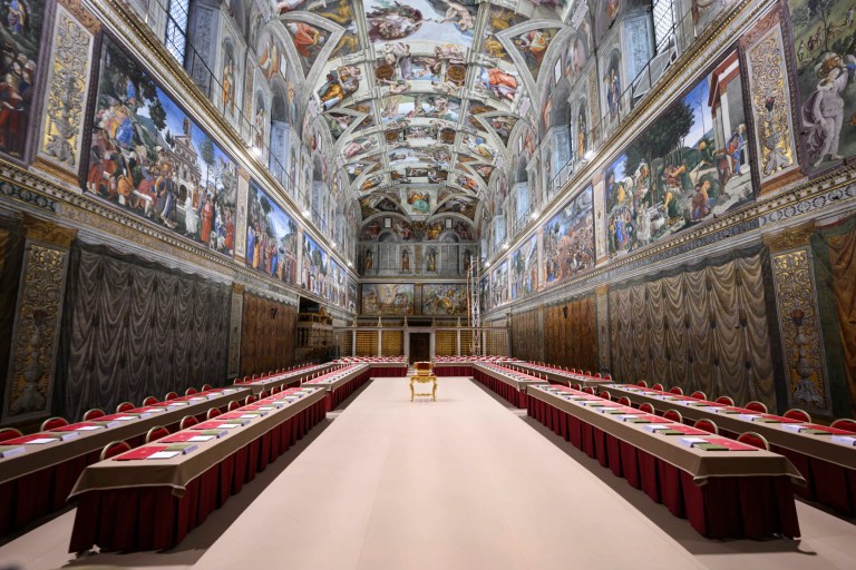 Sistine Chapel prepped for conclave as battle lines are drawn for future of Catholic Church
