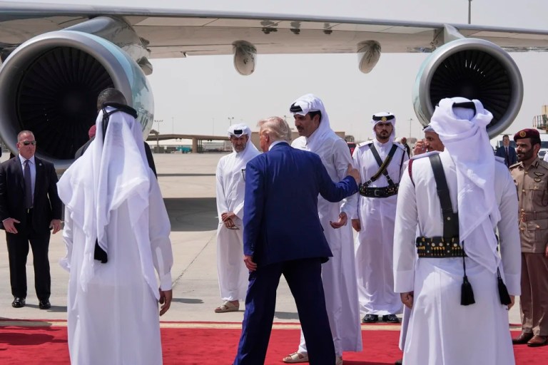 Qatar gives Trump red Cybertruck motorcade en route to Doha