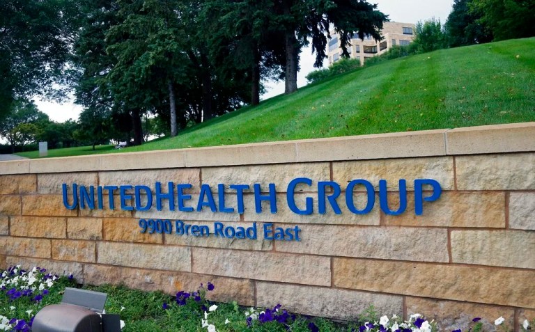This July 12, 2019, photo shows the UnitedHealthcare headquarters in Minneapolis.