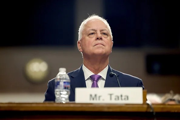 Anthony Tata, under secretary for personnel and readiness at the Department of Defense nominee for US President Donald Trump, during a Senate Armed Services Committee confirmation hearing in Washington, DC, US, on Tuesday, May 6, 2025. Tata, a retired Army brigadier general and a Trump loyalist, served as the Pentagon's policy chief, the No. 3 official in charge, in an acting position during the first Trump administration.