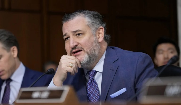 Sen. Ted Cruz (R-TX) speaks during a confirmation hearing before the Senate Judiciary Committee for FBI Director Kash Patel at the Capitol in Washington, Thursday, Jan. 30, 2025.