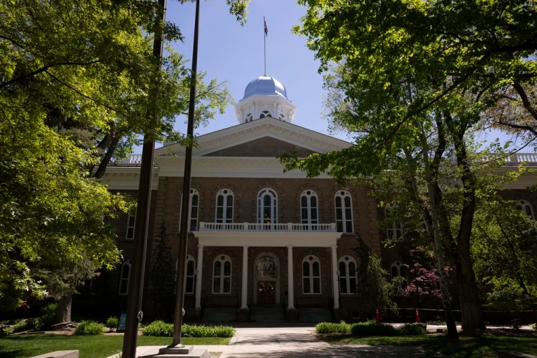 The Nevada State Capitol is seen in Carson City, Nev., Monday, May 13, 2024. The use of electronic balloting has been quietly expanding in recent years to cover the disabled and, in Nevada this year, Native American tribes. Election security experts are warning of the risk that ballots submitted on a computer can be digitally intercepted or manipulated.