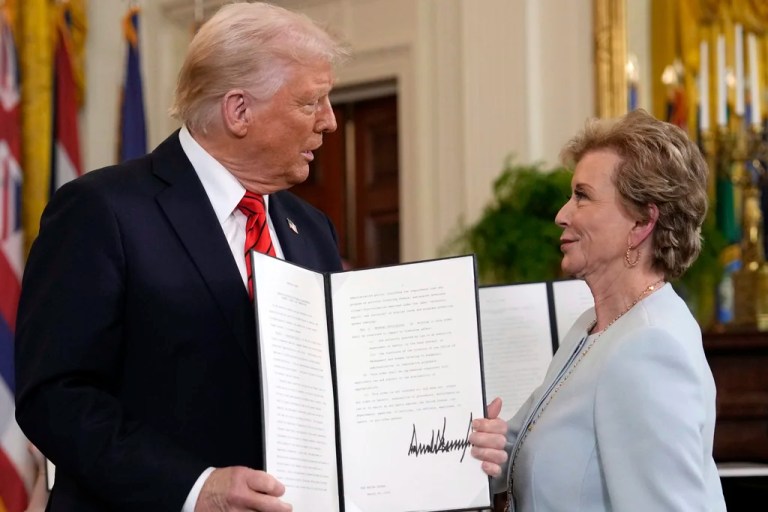 President Donald Trump is again raising the stakes in his ongoing war against Harvard University, informing the university it will be ineligible for federal research grants for the foreseeable future.