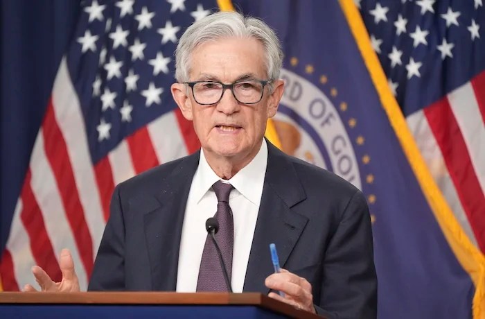 Federal Reserve Chairman Jerome Powell speaks during a news conference following the Federal Open Market Committee meeting, Wednesday, May 7, 2025, at the Federal Reserve in Washington.