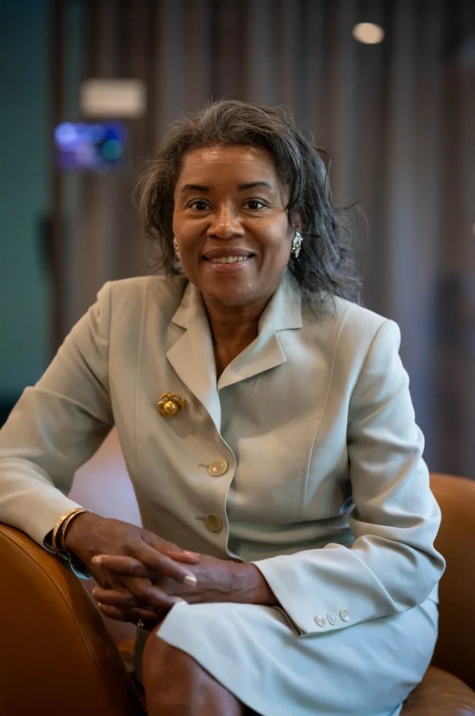 Lt. Gov. Winsome Earle-Sears (R-VA) poses for a photo before a sit down interview with the Washington Examiner. (Graeme Jennings/Washington Examiner)