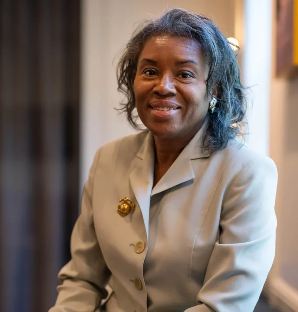 Lt. Gov. Winsome Earle-Sears (R-VA) poses for a photo before a sit down interview with the Washington Examiner.