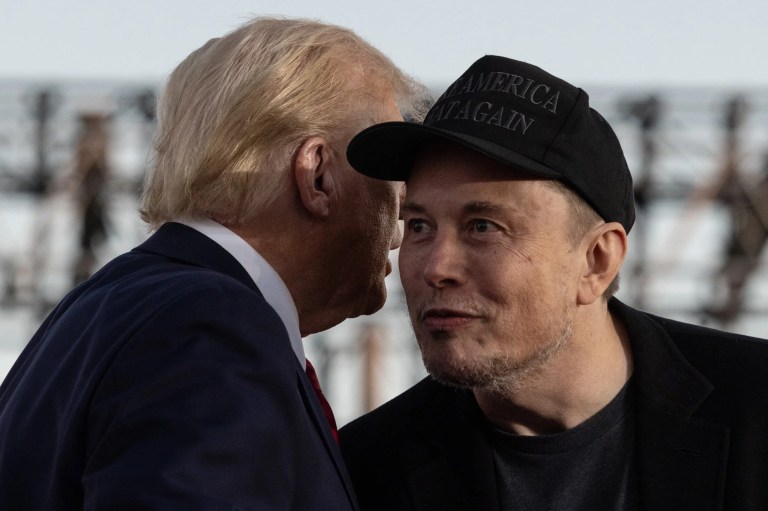 Elon Musk and Donald Trump on Oct. 5, 2024 in Butler, Pennsylvania. (Graeme Jennings/Washington Examiner.)