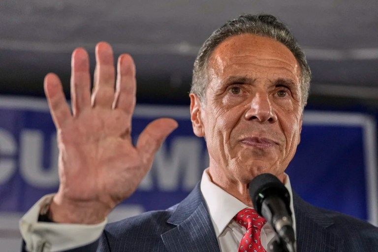 Mayoral candidate Andrew Cuomo speaks to supporters during a Democratic primary watch party, Tuesday, June 24, 2025, in New York.