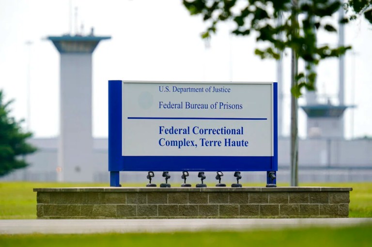 In this Aug. 28, 2020, file photo shows the federal prison complex in Terre Haute, Indiana. A wave of federal executions by the Trump administration after a 17-year hiatus are set to resume. If it goes ahead as scheduled Tuesday, Sept. 22, 2020, William Emmett LeCroy would be the sixth federal death-row inmate executed this year at the U.S. prison. Another is scheduled Thursday.