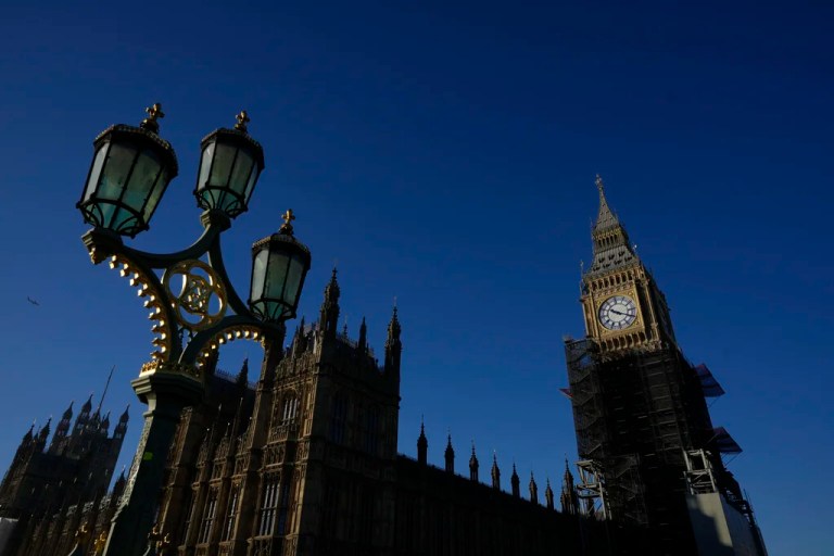 Britain's Parliament buildings in Westminster in London, are seen in this file photo taken on Jan. 13, 2022.