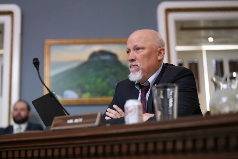 Rep. Chip Roy, R-Texas, a member of the conservative House Freedom Caucus, listens as the Republican plan to advance President Donald Trump's top domestic priorities on spending reductions and tax breaks is prepared in the House Rules Committee for a floor vote, at the Capitol in Washington, Wednesday, April 9, 2025. The deficit hawk has blasted the GOP plan drawing the ire of both Trump and House Speaker Mike Johnson. (AP Photo/J. Scott Applewhite)