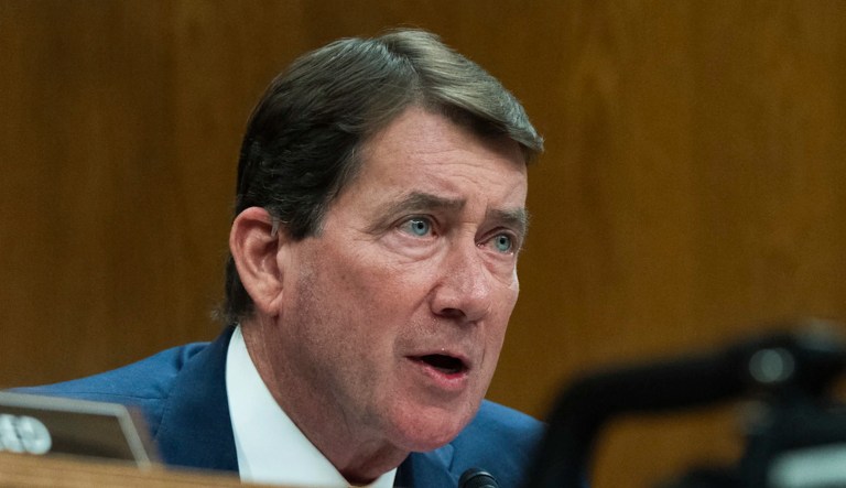 Senate Committee on Appropriations subcommittee Chairman Sen Bill Hagerty (R-TN) questions Securities and Exchange Commission Chairman Paul Atkins, during a hearing to examine proposed budget estimate for fiscal 2026 for the SEC, on Capitol Hill, Tuesday, June 3, 2025, in Washington.